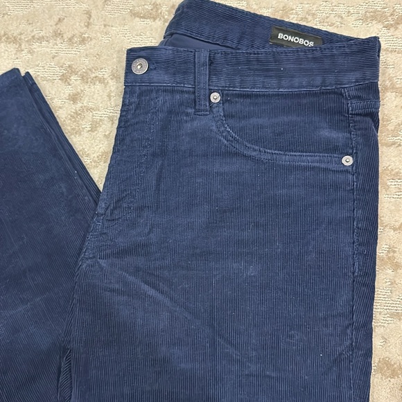 Bonobos 33/34 tailored fit corduroy- navy, like new! - Picture 2 of 5